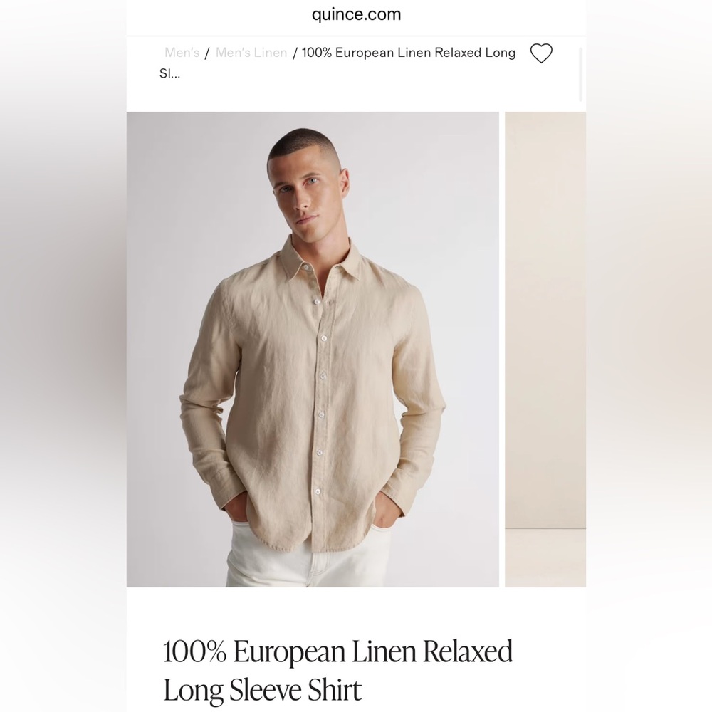 Quince Linen Shirt in Washed Olive